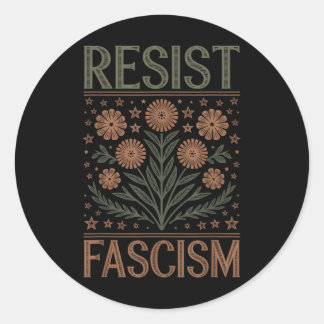 Resist Fascism Protest Trump Anti Trump _3  Classic Round Sticker