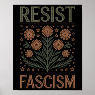 Resist Fascism Protest Trump Anti Trump _3 Poster