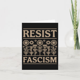 Resist Fascism Protest Trump Anti Trump 4 Card