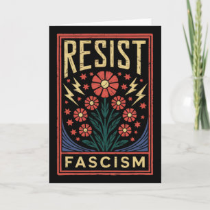 Resist Fascism Protest Trump Anti Trump _4 Card