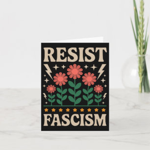 Resist Fascism Protest Trump Anti Trump 5 Card