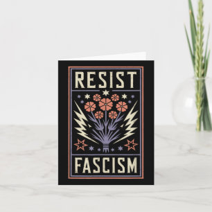 Resist Fascism Protest Trump Anti Trump _6 Card