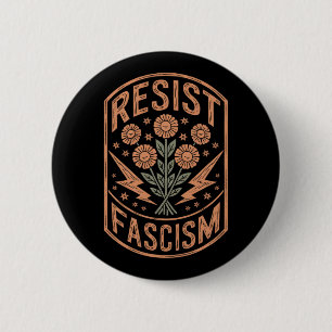 Resist Fascism Protest Trump Anti Trump  6 Cm Round Badge