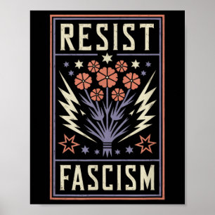 Resist Fascism Protest Trump Anti Trump _6 Poster