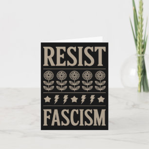 Resist Fascism Protest Trump Anti Trump 8 Card