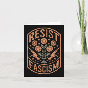 Resist Fascism Protest Trump Anti Trump Card