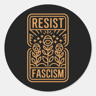 Resist Fascism Protest Trump Anti Trump  Classic Round Sticker