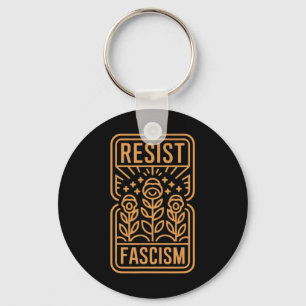 Resist Fascism Protest Trump Anti Trump Key Ring