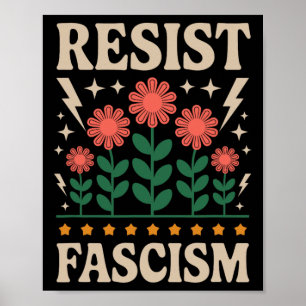 Resist Fascism Protest Trump Anti Trump Poster