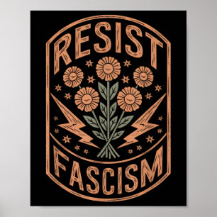 Resist Fascism Protest Trump Anti Trump Poster
