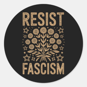 Resist Fascism Protest Trump Anti Trump Premium _1 Classic Round Sticker