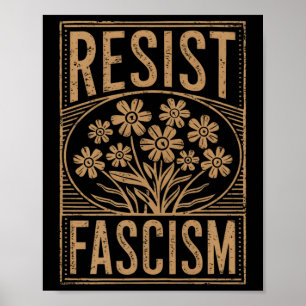 Resist Fascism Protest Trump Anti Trump Premium _3 Poster