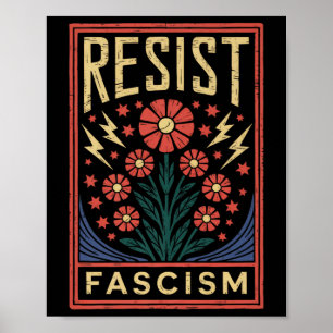 Resist Fascism Protest Trump Anti Trump Premium  Poster