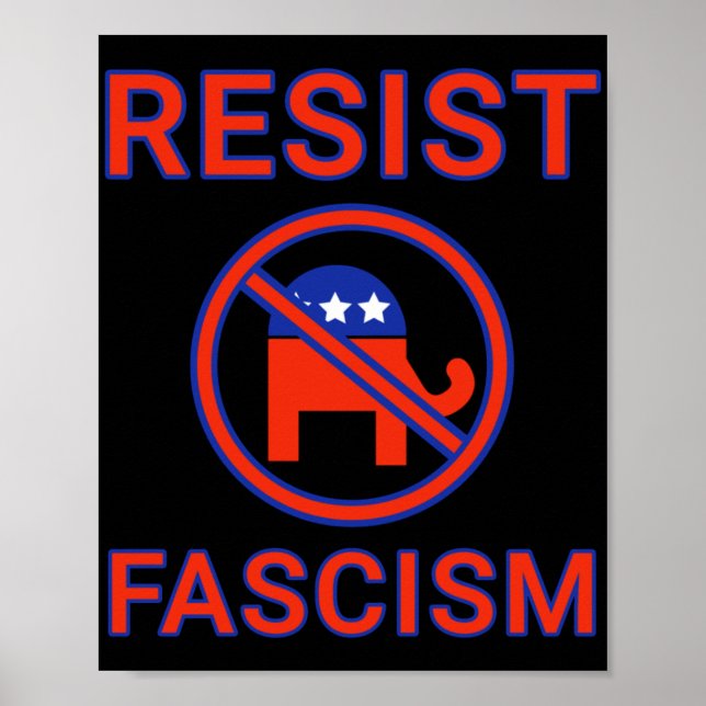 Resist Fascism Top  Poster (Front)