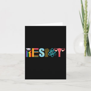 Resist Feminist Pride Science Equality Activism  Card