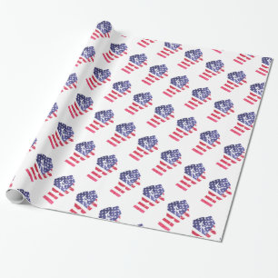 Resist Fist American Flag Democrat Anti Trump Wrapping Paper