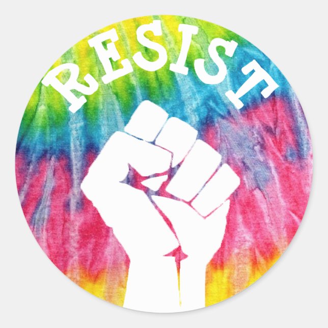 Resist Fist Anti Donald Trump Political  Stickers (Front)