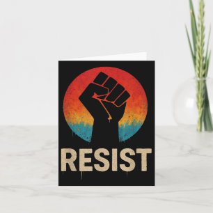 Resist Fist Card