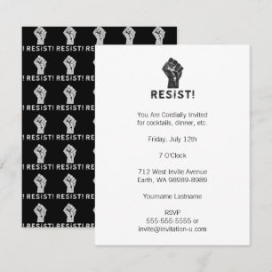 Resist Fist Invitation