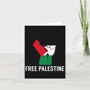 Resist Fist Palestinian Flag - Free Palestine Card