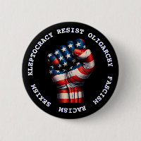 Resist Fist Political Democrat Anti Trump