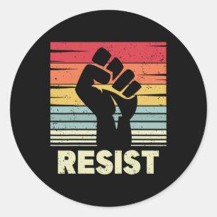 Resist Fist Pride Resist Fist Resistance  Classic Round Sticker
