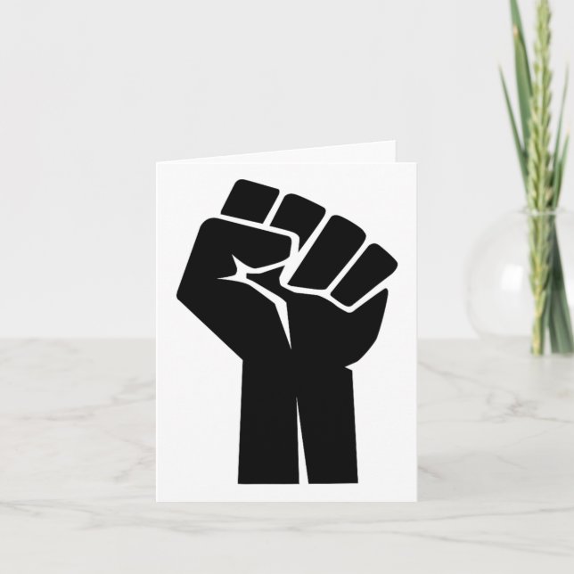 Resist Fist Rise Up Expression Stand Together  Card (Front)