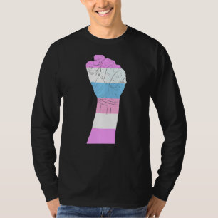 Resist Fist Transgender Flag Trans Lgbt Pride T-Shirt