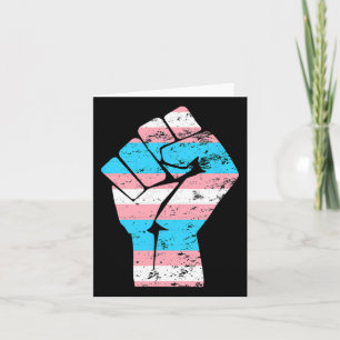 Resist Fist Transgender Flag Trans Pride Card