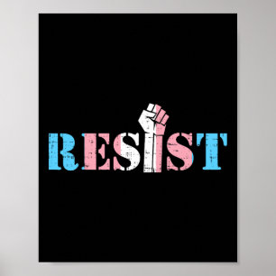 Resist Fist Transgender Transual Trans Rights Prid Poster