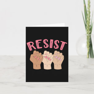 Resist Fist Women Power Tee Feminist Fist Shirt Card