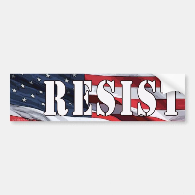 Resist - Flag 2 Bumper Sticker (Front)