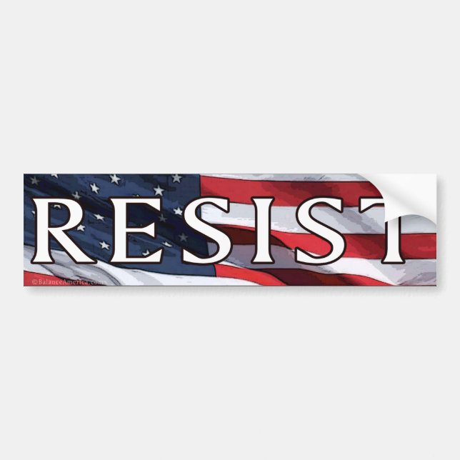 Resist - Flag Bumper Sticker (Front)