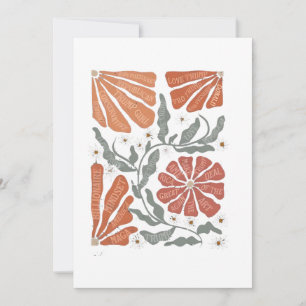 RESIST Floral Anti Trump Political Protest Holiday Card