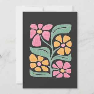 RESIST Floral Anti Trump Political Protest Invitation