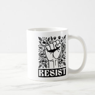 Resist Floral Anti Trump Political Protest Liberal Coffee Mug