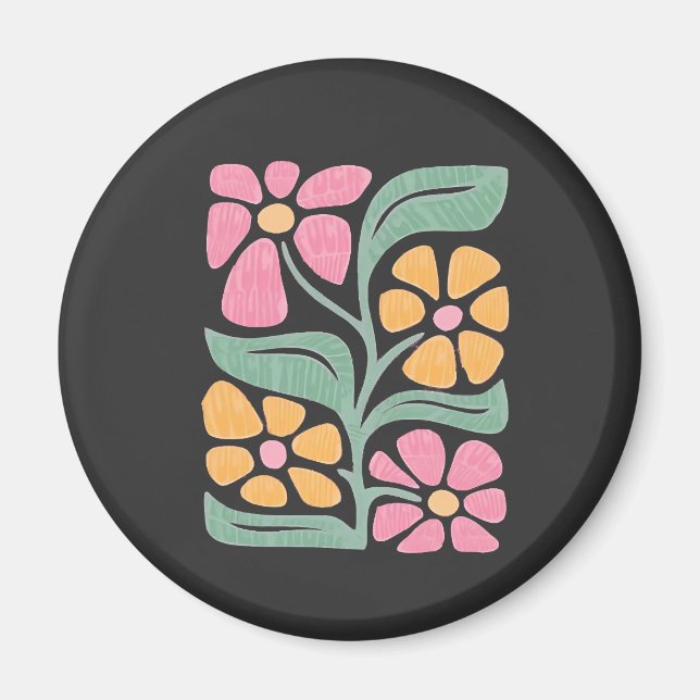 RESIST Floral Anti Trump Political Protest  Magnet (Front)