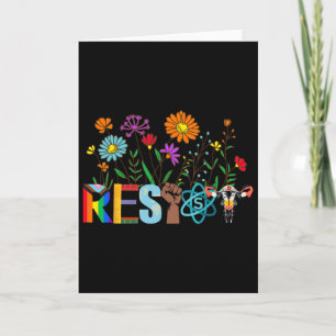 Resist Floral Anti Trump Political Protest Not My Card