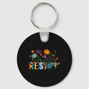 Resist Floral Anti Trump Political Protest Not My Key Ring