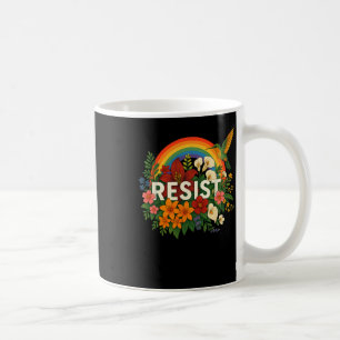 Resist Floral Anti Trump Political Protest Pride M Coffee Mug