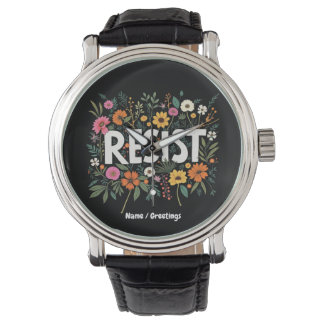 RESIST Floral Anti-Trump Political Protest Watch