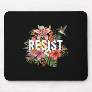 Resist Floral Feminist Men Women Mouse Pad