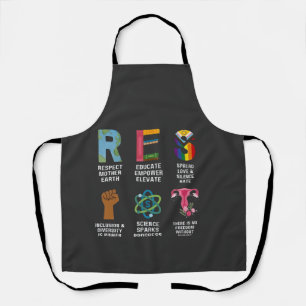 Resist Floral LGBTQ Rights Trans Equality Apron