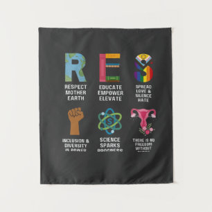 Resist Floral LGBTQ Rights Trans Equality  Tapestry
