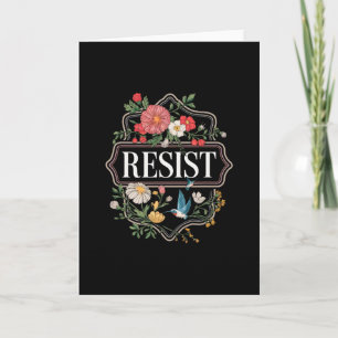 Resist Floral Protest Trump Anti Trump 3 Card