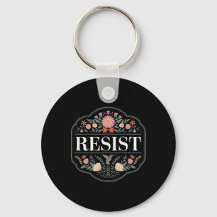Resist Floral Protest Trump Anti Trump _3 Key Ring