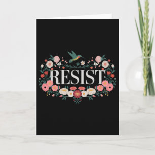 Resist Floral Protest Trump Anti Trump _5 Card