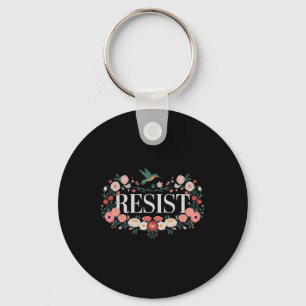 Resist Floral Protest Trump Anti Trump 5 Key Ring