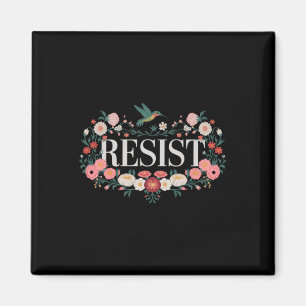 Resist Floral Protest Trump Anti Trump 5 Magnet