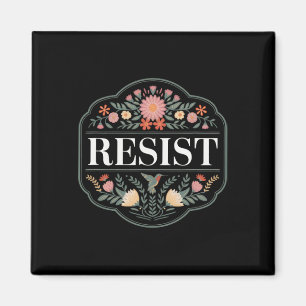 Resist Floral Protest Trump Anti Trump 6 Magnet
